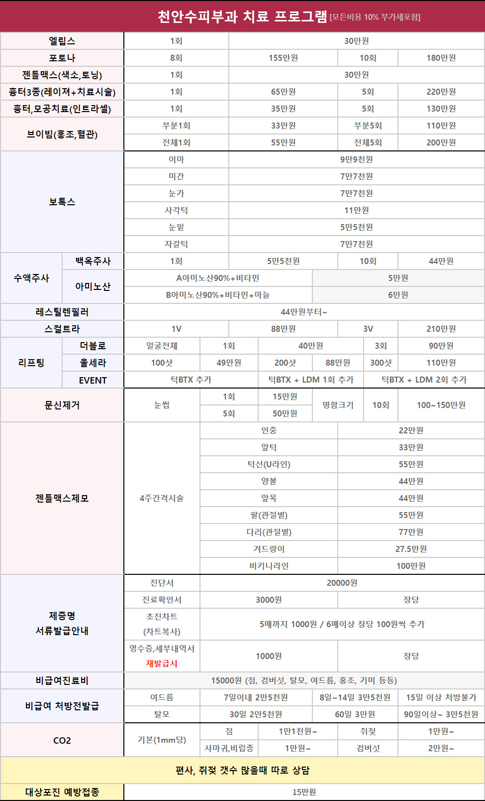 가격정보